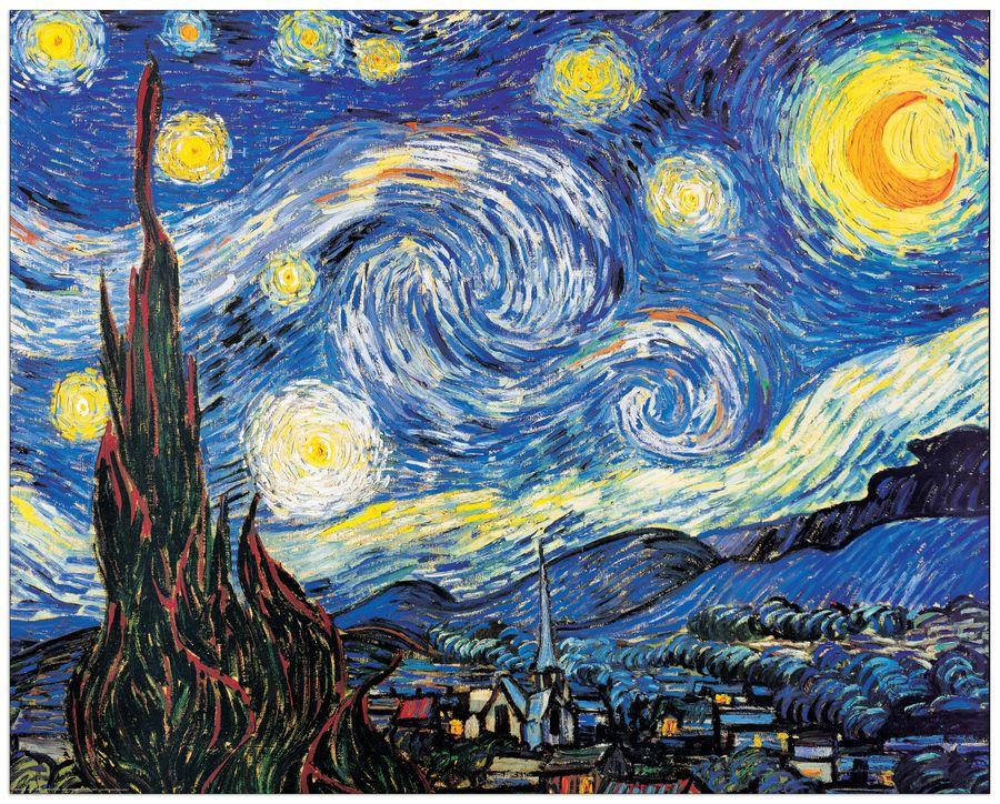 artopweb Van Gogh - Notte Stellata Decorative MDF Panel (120x96cm)