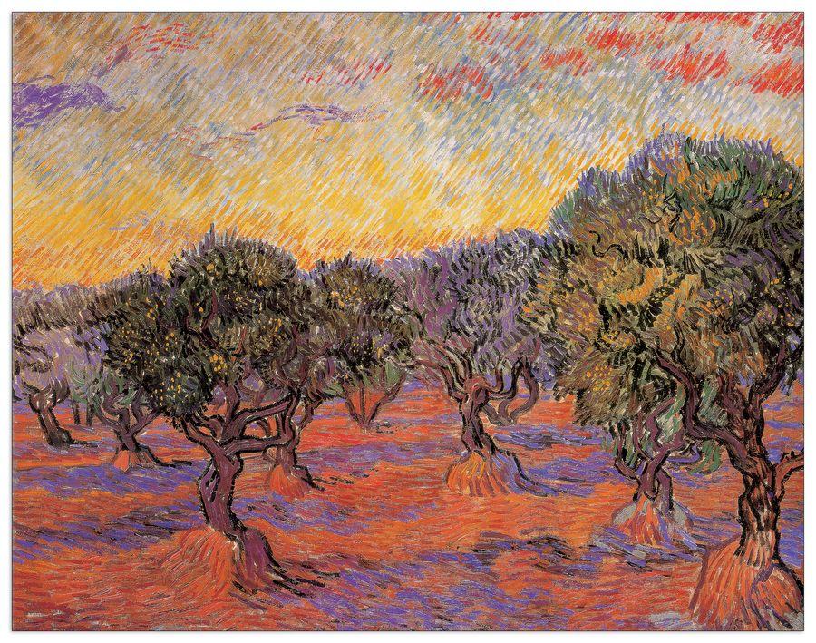 artopweb Van Gogh - Olive Tree Grove Decorative MDF Panel (100x78cm)