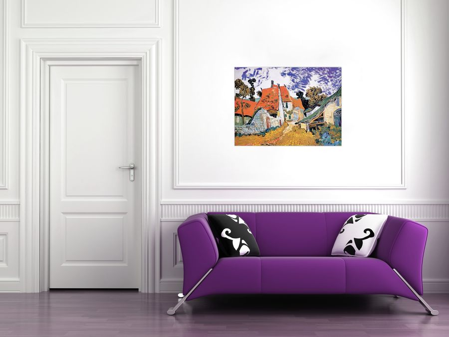 Artopweb Van Gogh - Rue In Auvers Decorative MDF Panel (100x74cm)