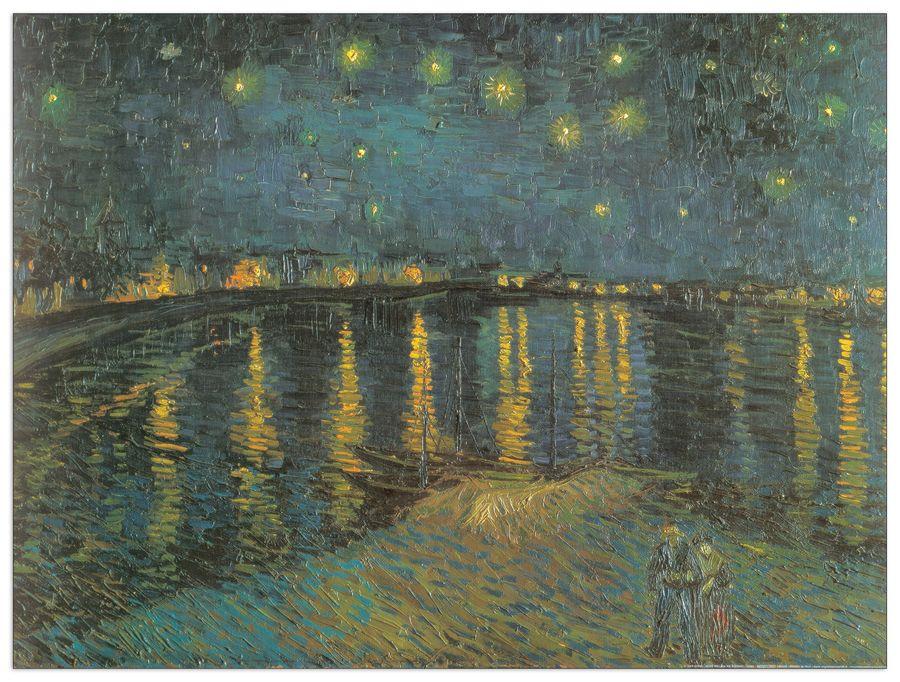 artopweb Van Gogh - Starry Night 1888 Decorative MDF Panel (80x60cm)