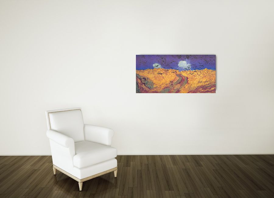Artopweb Van Gogh - Weatfield With Crows Decorative MDF Panel (140x67cm)