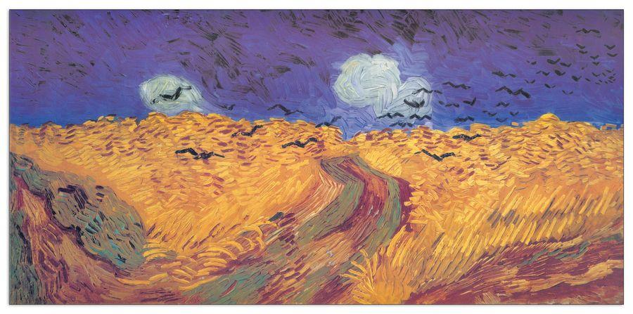 artopweb Van Gogh - Weatfield With Crows Decorative MDF Panel (140x67cm)
