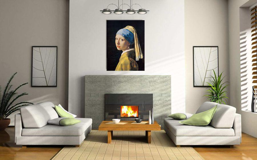 Artopweb Vermeer - Ragazza Con L'orecchino Di Perla Decorative MDF Panel (60x80cm)