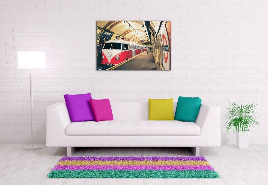 Artopweb VW Camper Tube Train Decorative MDF Panel (90x60cm)