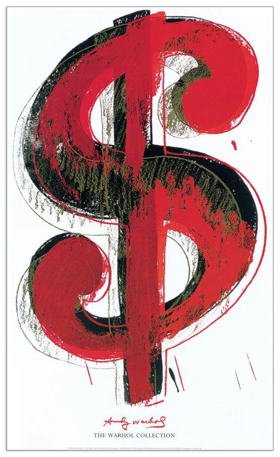 artopweb Warhol - Dollar Sign 1981 Decorative MDF Panel (60x90cm)