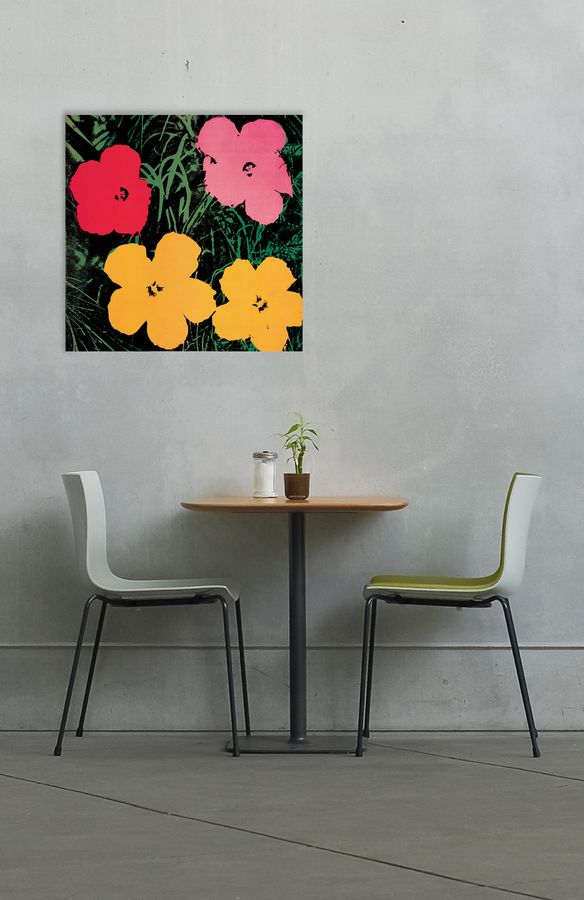 Artopweb Warhol - Flowers 1964 Decorative MDF Panel (96x96cm)