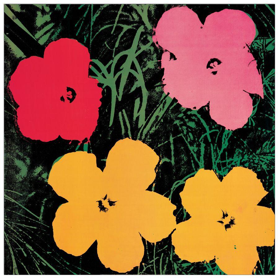 artopweb Warhol - Flowers 1964 Decorative MDF Panel (96x96cm)