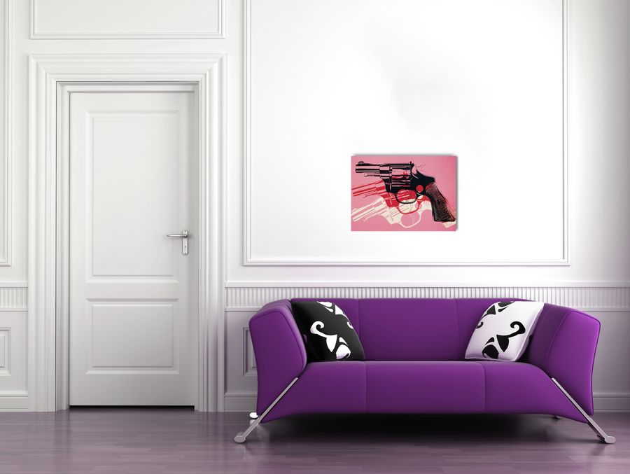 Artopweb Warhol - Gun 81-82 Decorative MDF Panel (102x76cm)