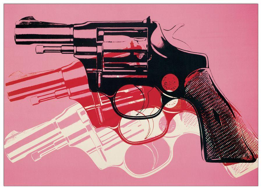 artopweb Warhol - Gun 81-82 Decorative MDF Panel (35x28cm)