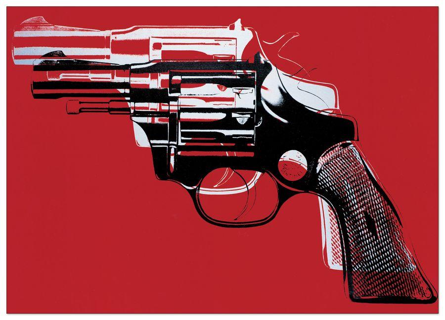 artopweb Warhol - Guns 81-82 Decorative MDF Panel (35x28cm)