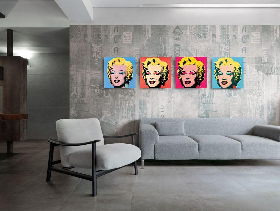 Artopweb Warhol - Shot Blue Marilyn 1964 Decorative MDF Panel (65x71cm)