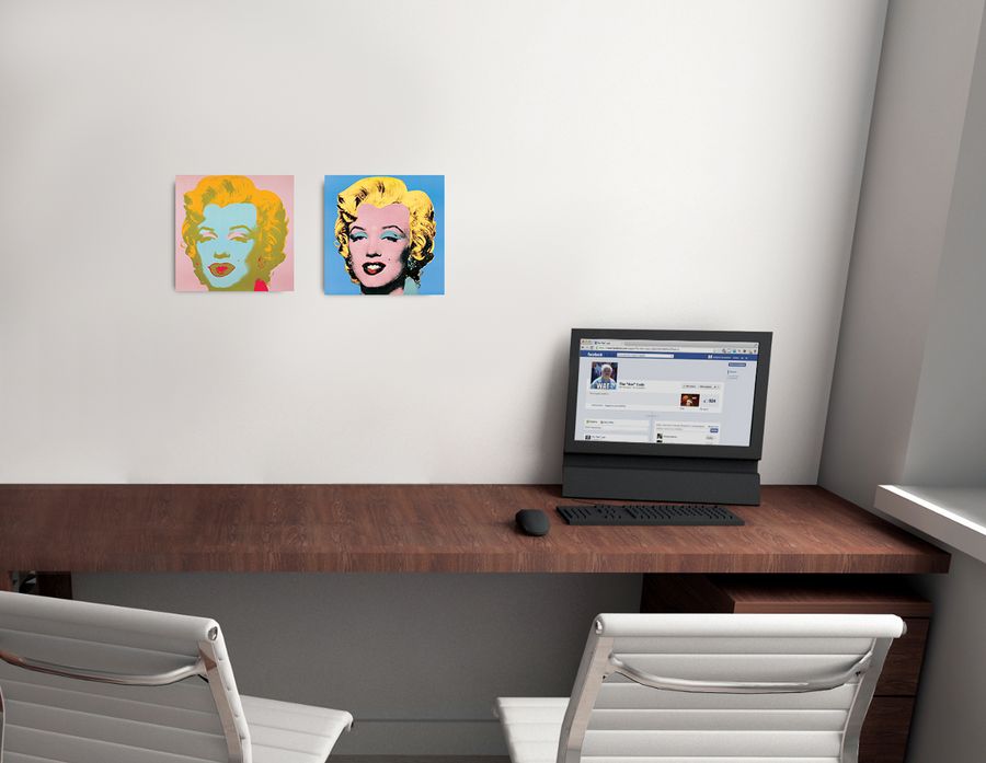 Artopweb Warhol - Shot Blue Marilyn 1964 Decorative MDF Panel (28x36cm)