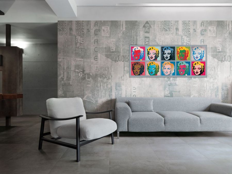 Artopweb Warhol - Ten Marilyns 1967 Decorative MDF Panel (134x56cm)