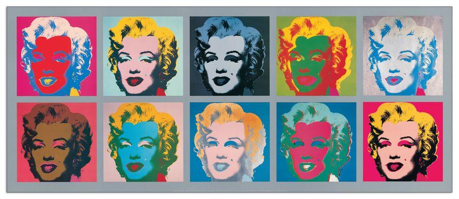 artopweb Warhol - Ten Marilyns 1967 Decorative MDF Panel (134x56cm)