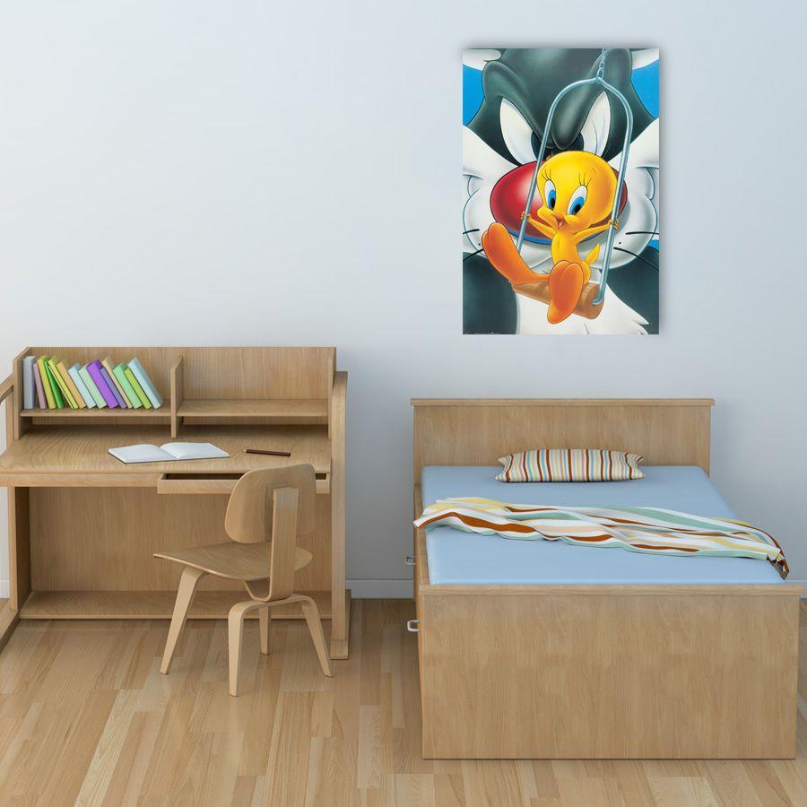 Artopweb Warner Bros - Silvestro E Titti Decorative MDF Panel (70x100cm)