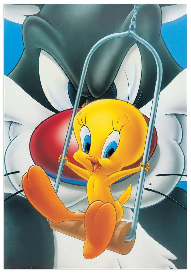 artopweb Warner Bros - Silvestro e Titti Decorative MDF Panel (70x100cm)