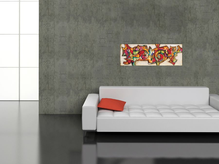 Artopweb Waugh - Turn It On Decorative MDF Panel (138x48cm)