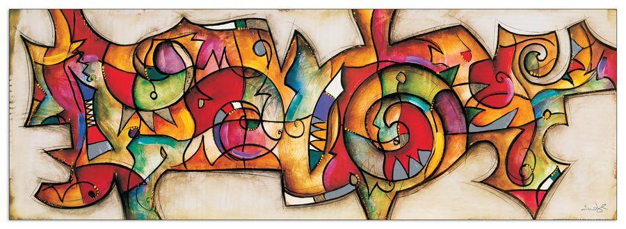 artopweb Waugh - Turn It On Decorative MDF Panel (138x48cm)