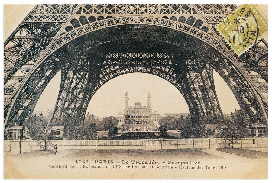 artopweb Wild Apple Portfolio - La Base De La Tour Eiffel Decorative MDF Panel (91x61cm)