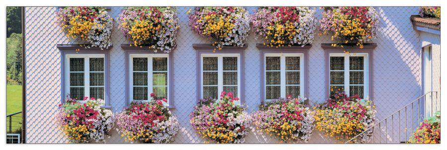 artopweb Yamashita - Bloomed Balconies Appenzel Switzerland Decorative MDF Panel (95x33cm)