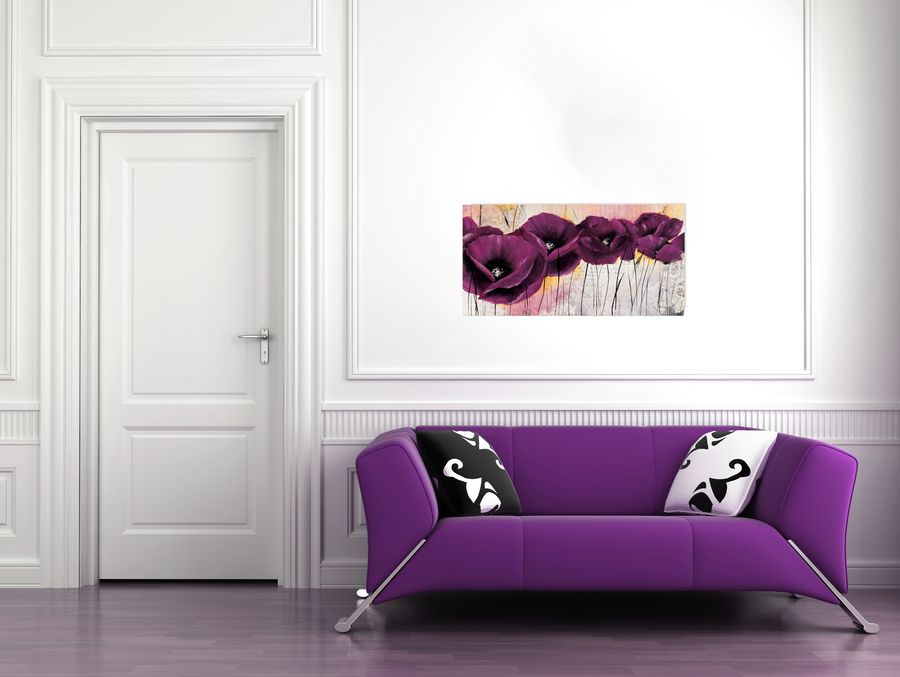 Artopweb Zacher-finet - Pavot Violet II Decorative MDF Panel (100x50cm)
