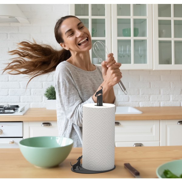 Artori Design Dog Vs. Cat – Paper Towel Holder – Black