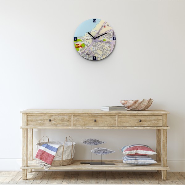 Artori Design Jaffa Map Wall Clock – English