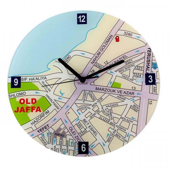 artori design Jaffa Map Wall Clock – English