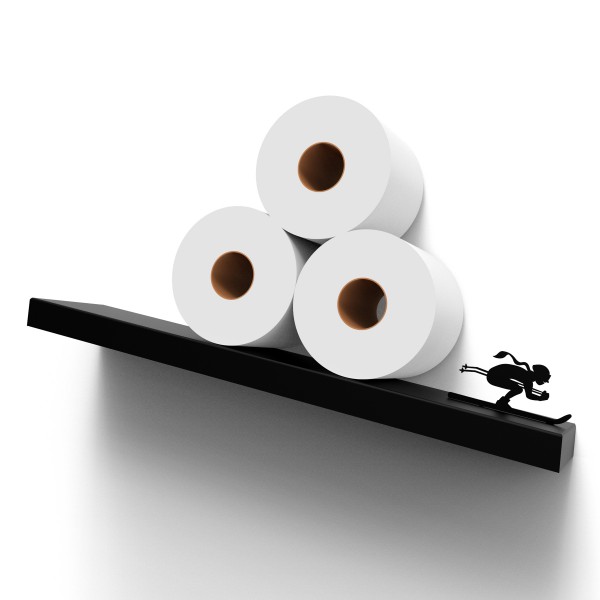 Artori Design Avalanche Ski – Metal Diagonal Shelf For Toilet Paper Rolls