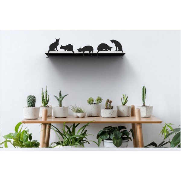 Artori Design Cat’s Meow – Set Of 5 Adorable Cats’ Silhouettes For Decoration