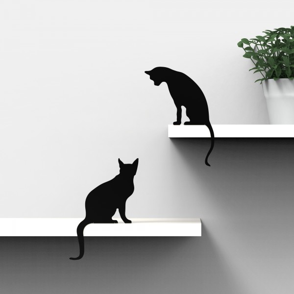 Artori Design Duo Meow – Diva & Princess – A Pair Of Decorative Cat Silhouette