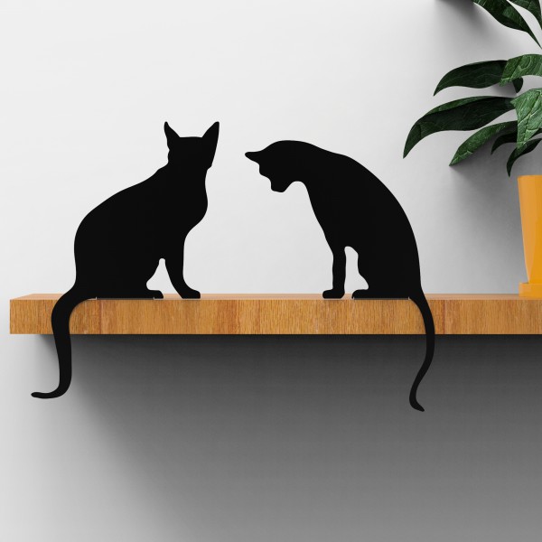 Artori Design Duo Meow – Diva & Princess – A Pair Of Decorative Cat Silhouette
