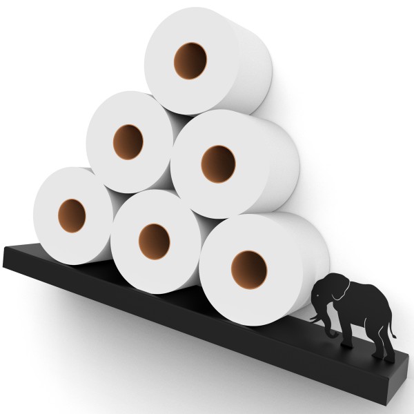 artori design Elephant – Metal shelf for toilet paper rolls