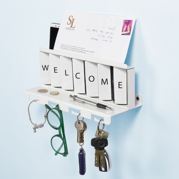 Artori Design Greetings – Interactive Metal Key Shelf For The House Entryway