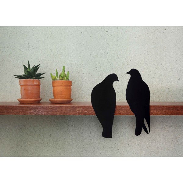 artori design Lovebirds – Metal Sculptures for shelf decoration