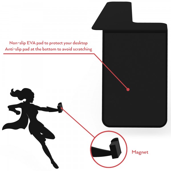 Artori Design Supergal Bookend – Metal Bookend Featuring A Superhero Female Character