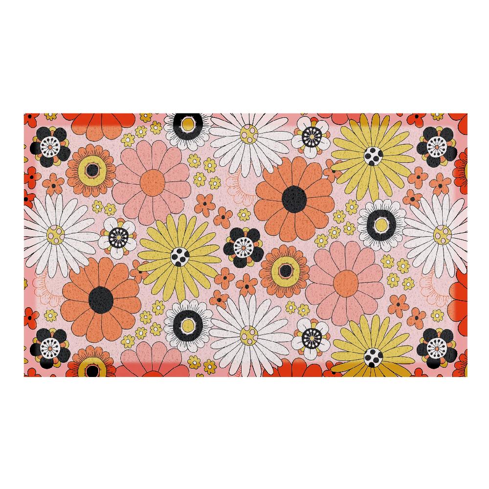 Artsy Doormats 70’s Style Floral Doormat X Hannah Maria Designs