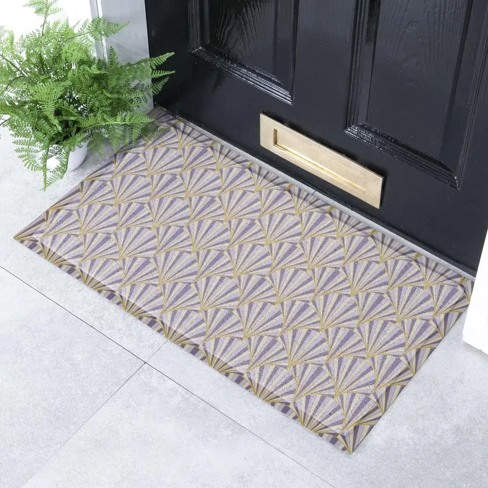 artsy doormats Art Deco Shell Pattern Indoor & Outdoor Doormat – 70x40cm