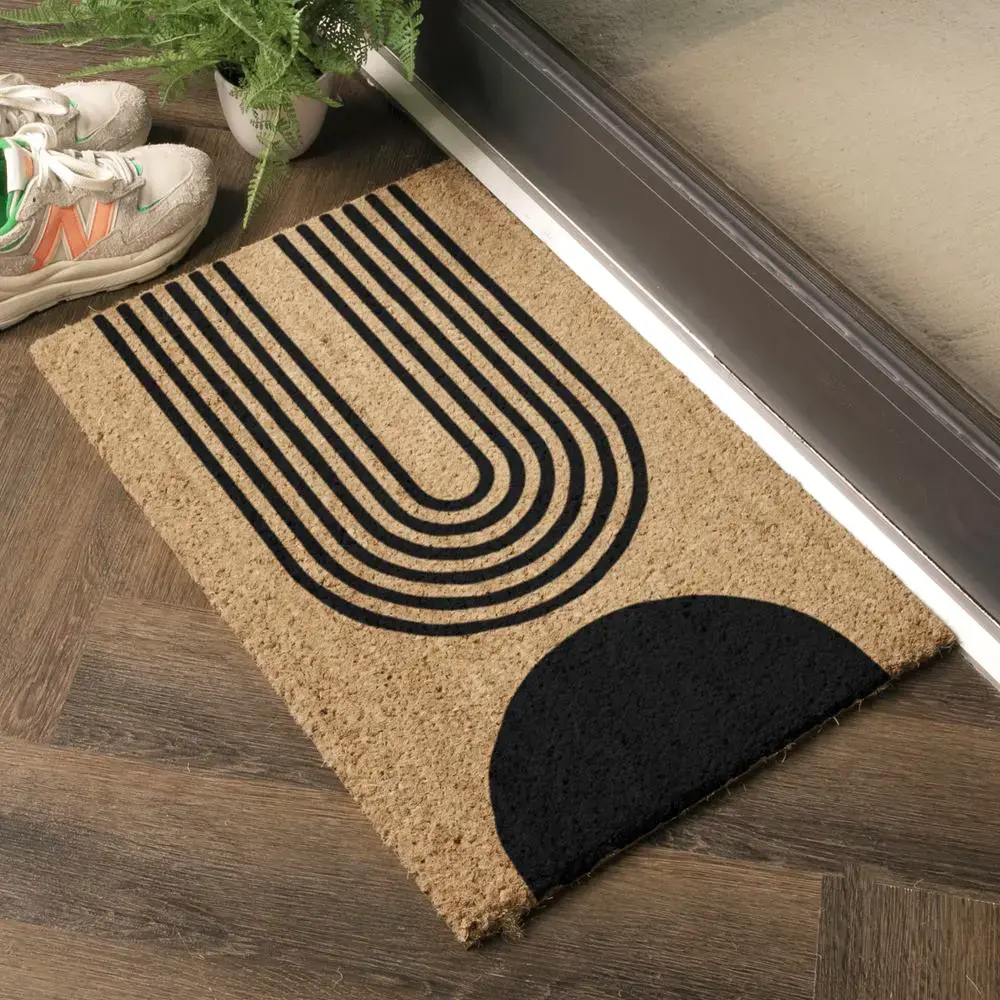 Artsy Doormats Abstract Half Moon Doormat