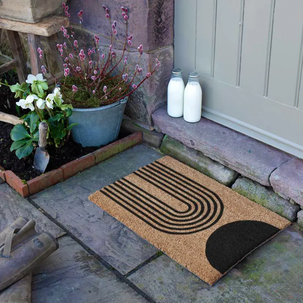 Artsy Doormats Abstract Half Moon Doormat