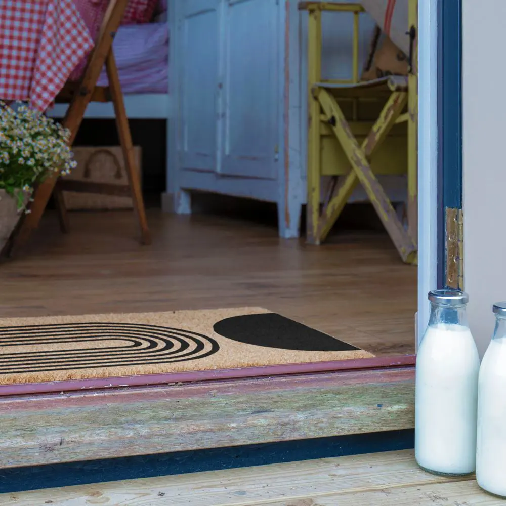 Artsy Doormats Abstract Half Moon Doormat