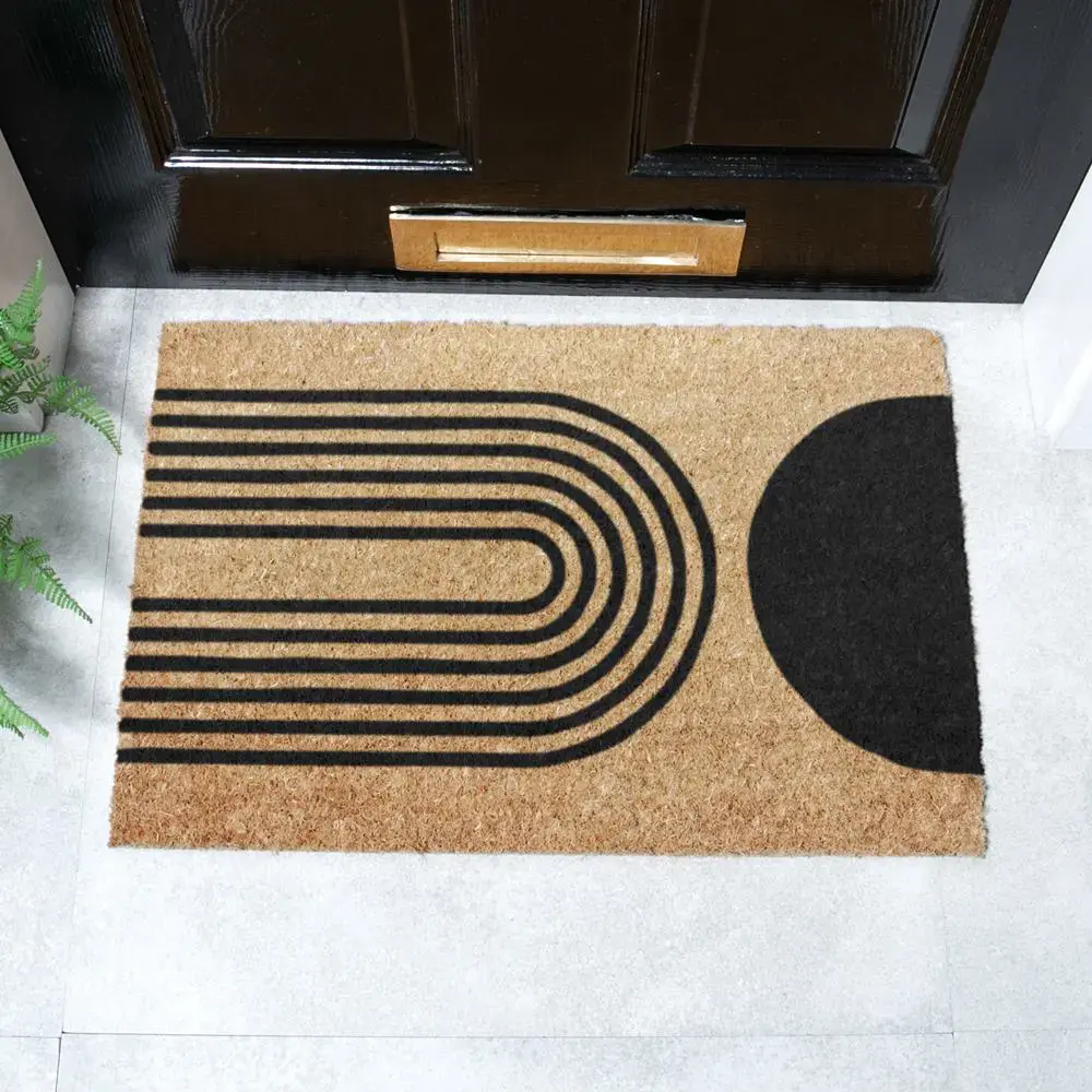 artsy doormats Abstract Half Moon Doormat