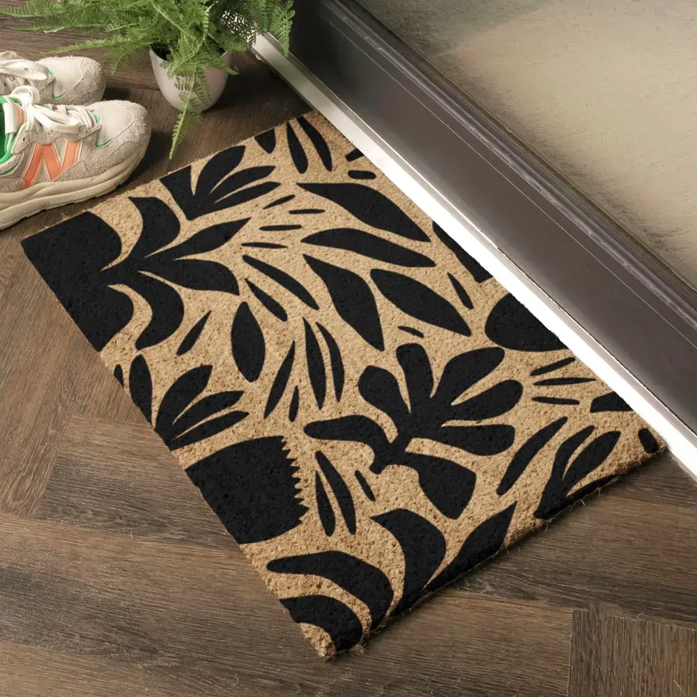 Artsy Doormats Abstract Leaf Pattern Doormat