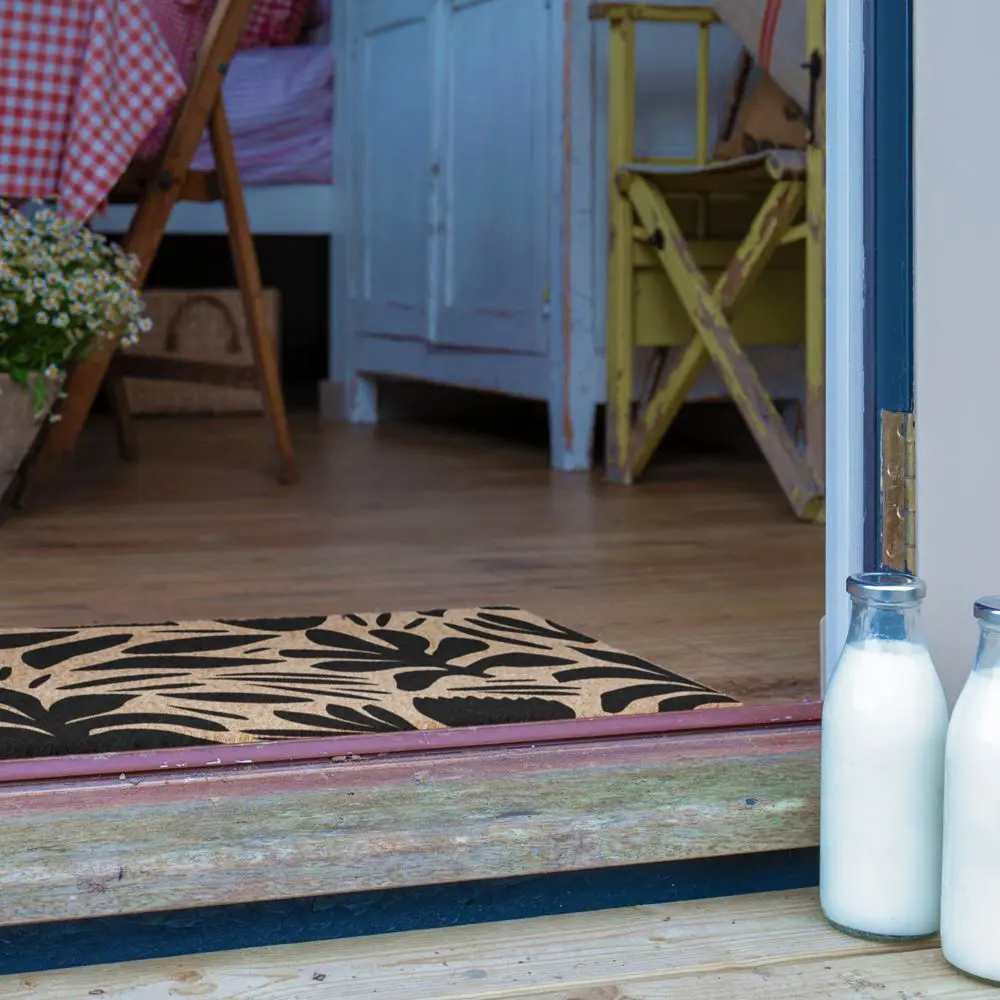 Artsy Doormats Abstract Leaf Pattern Doormat