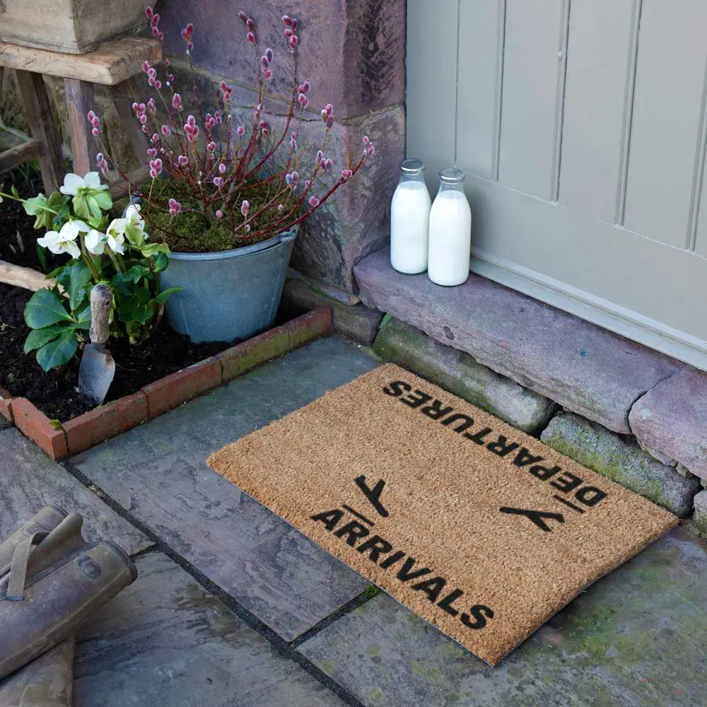 Artsy Doormats Arrivals And Departures Doormat