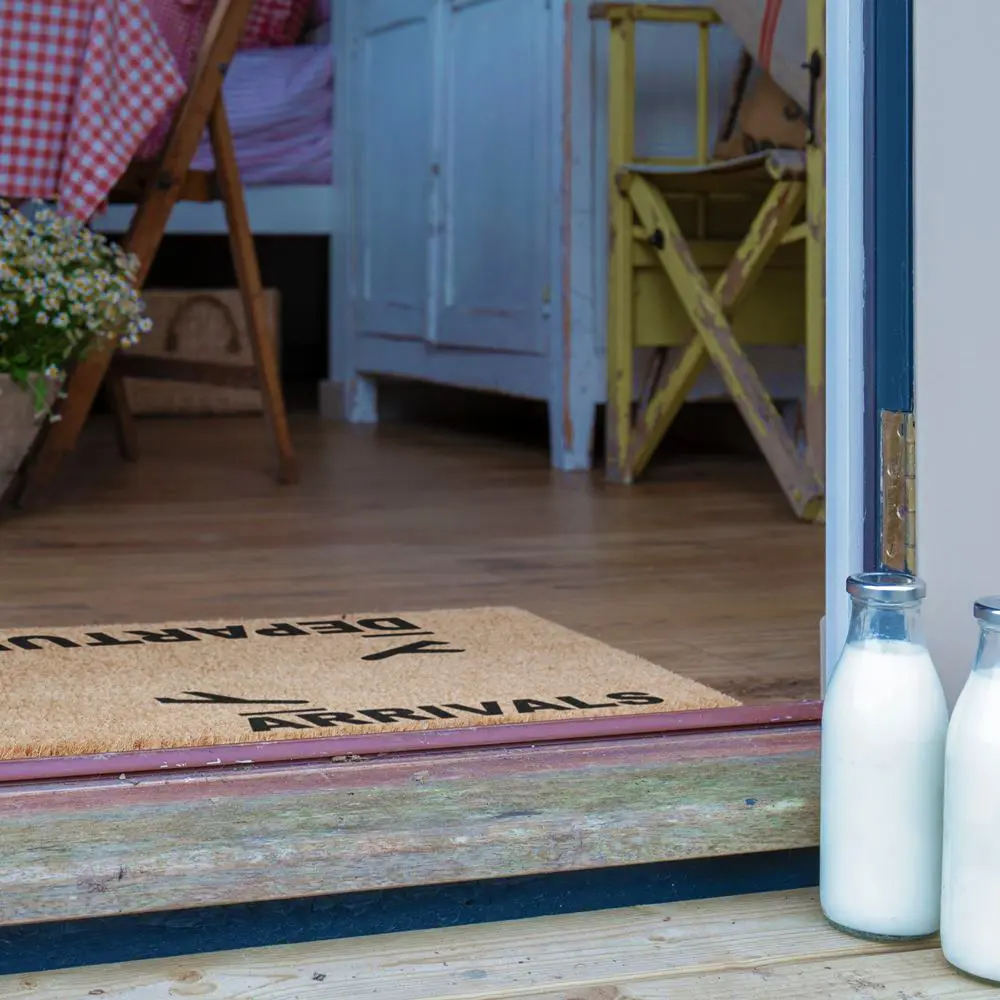 Artsy Doormats Arrivals And Departures Doormat