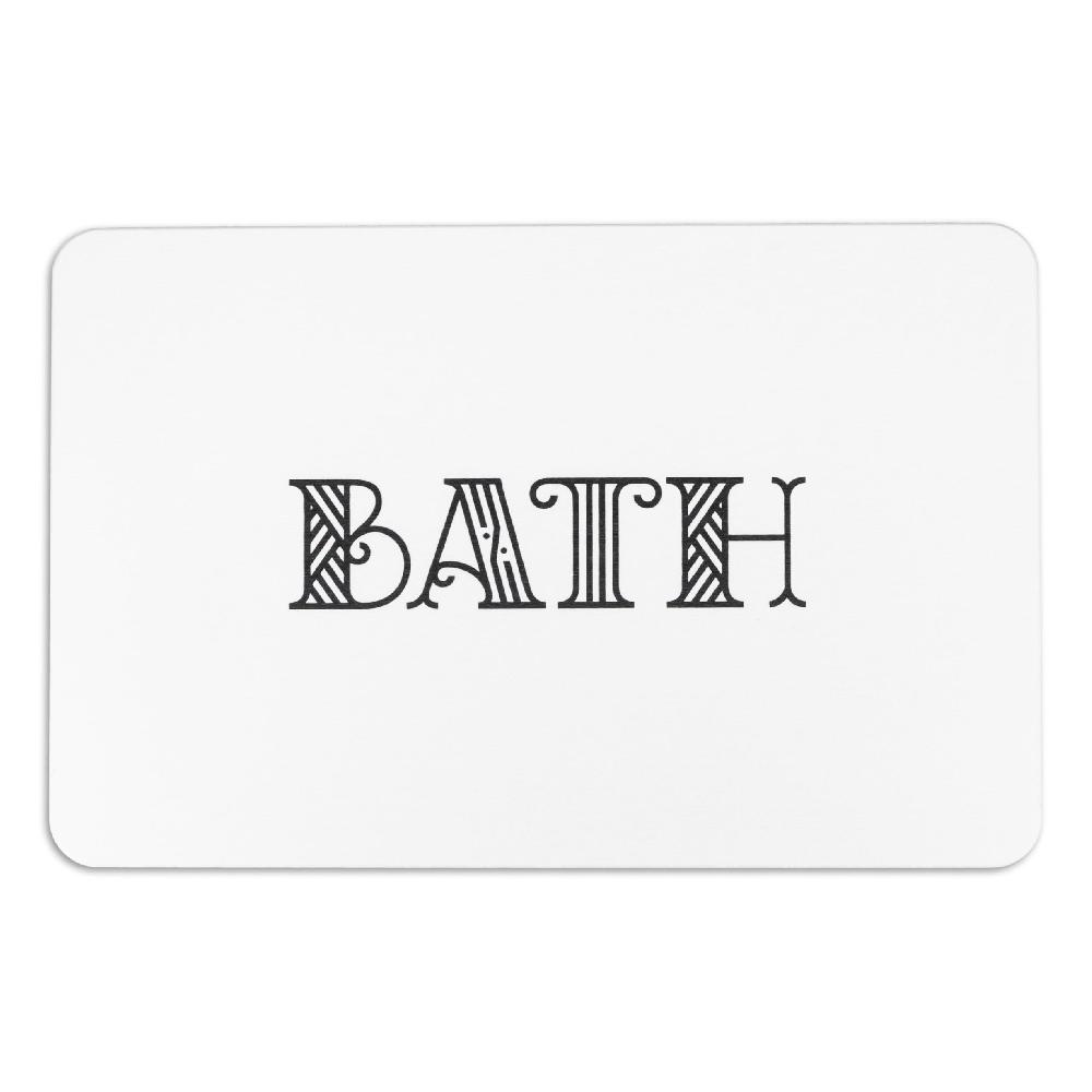 Artsy Doormats Bath White Stone Non Slip Bath Mat