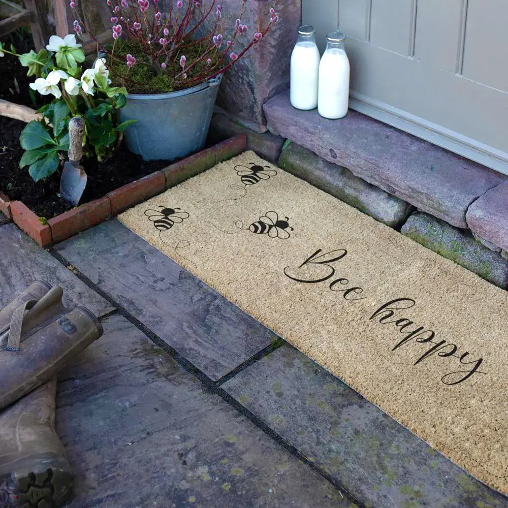 Artsy Doormats Bee Happy Bee Patio Doormat