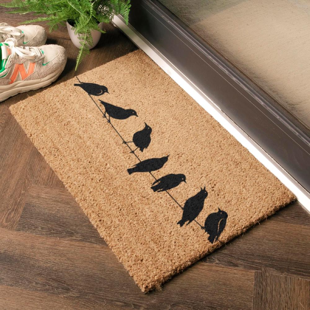 Artsy Doormats Birds On Wire Doormat (60 X 40cm)