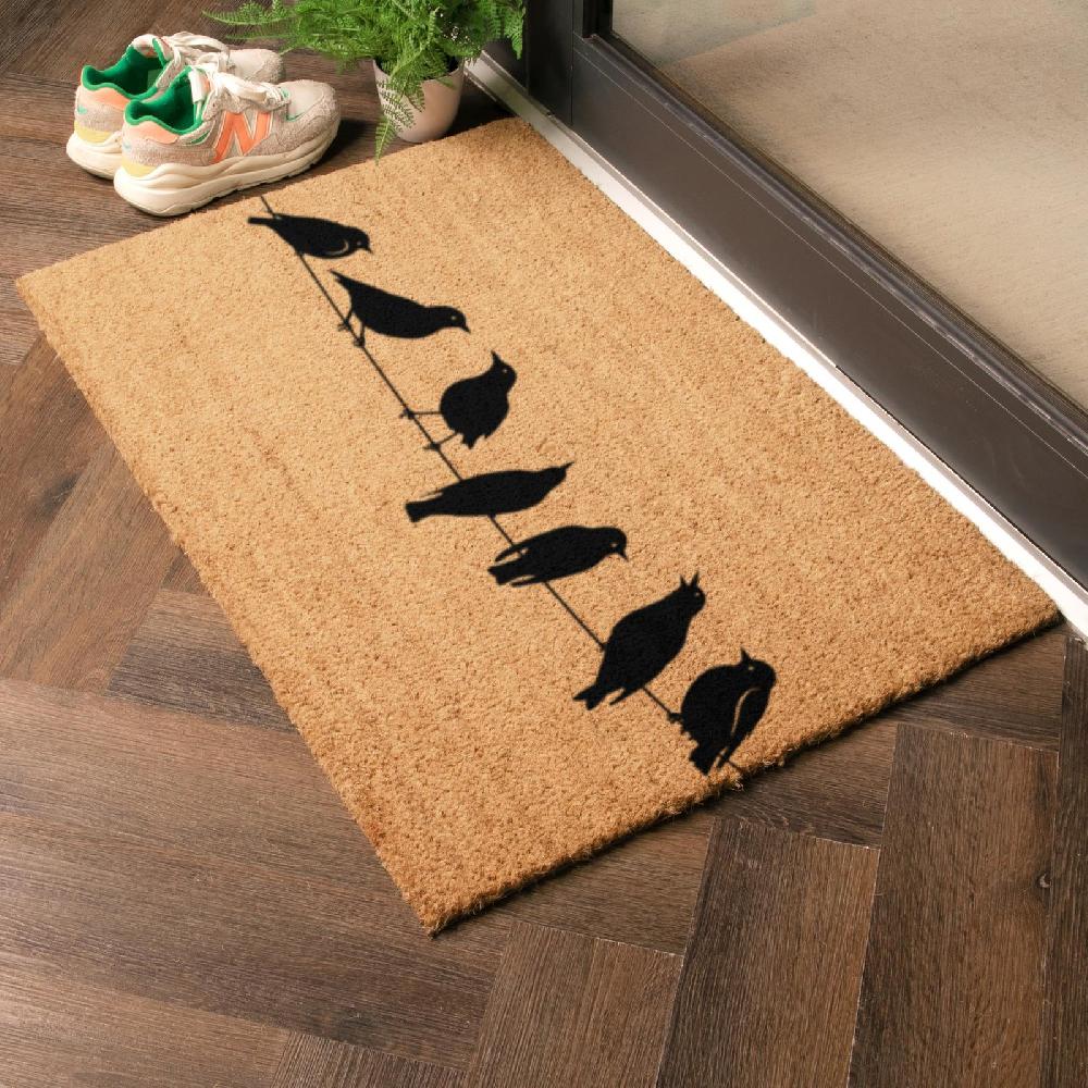Artsy Doormats Birds On Wire Doormat (90 X 60cm)